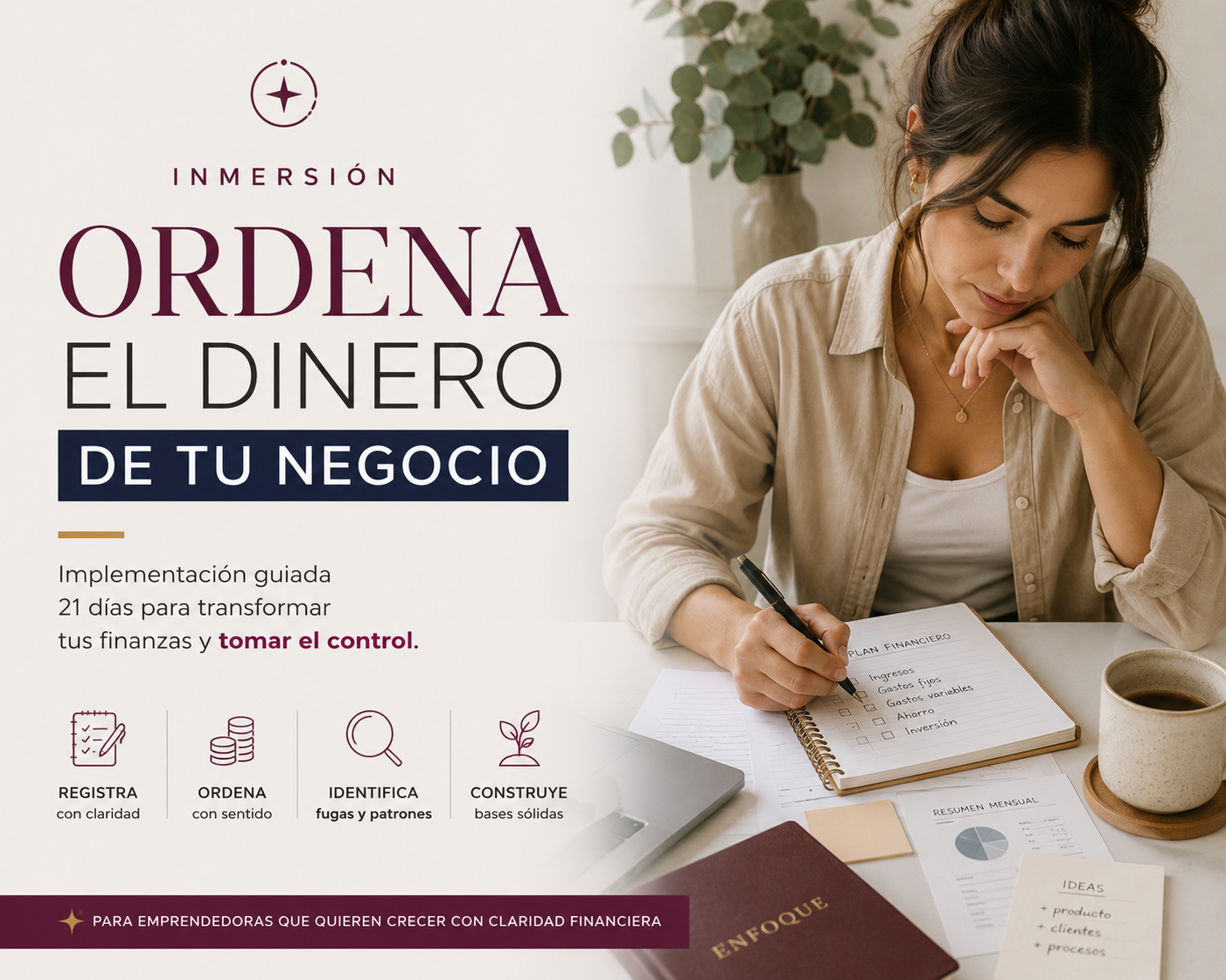 ordena-dinero-negocio-emprendedoras.jpg Inmersión Ordena el dinero de tu negocio para emprendedoras